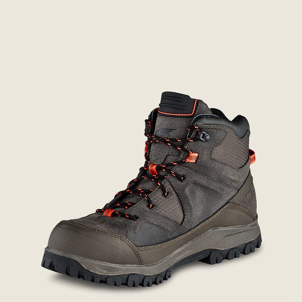 Red Wing Mens Hiking Boots - Trbo - 5-inch Waterproof Safety Toe - Grey Brown - MTL437850